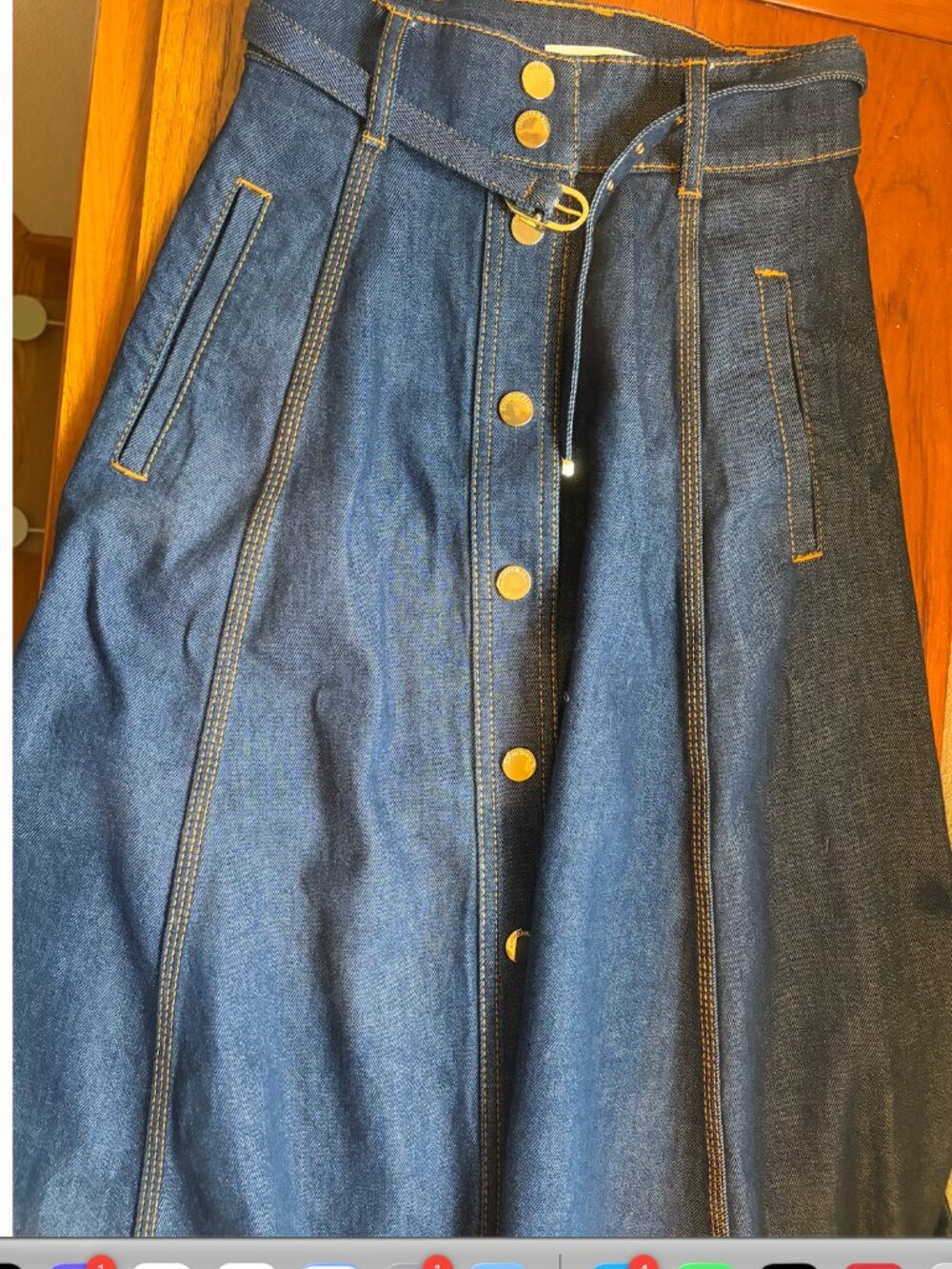 AUTH Zimmermann Aline denim skirt size 0 - Picture 2 of 6